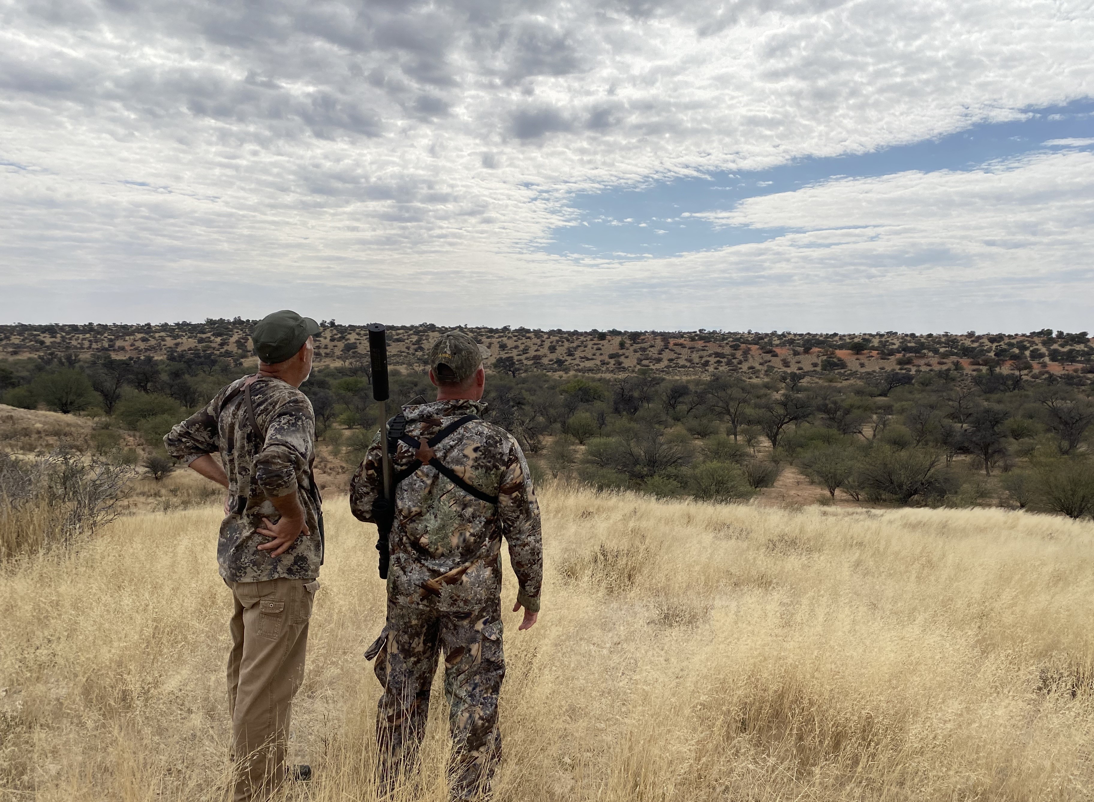 Reasons for hunting: Bob & Doug in the Kalahari veldt