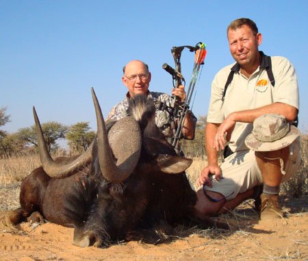 Namibia black wildebeest hunt